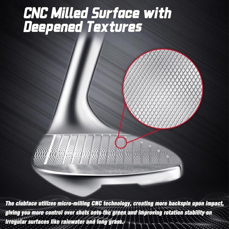 PGM Wedge - 72 Degrees Premium Sand Wedge, Lob Wedge for Men & Women - CNC Textured - Bunker Buster Escape Bunkers and Save Strokes Around The Green-High Loft Golf Club - Image 5